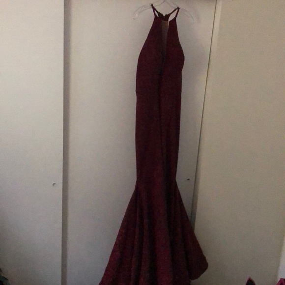 Burgundy prom dress